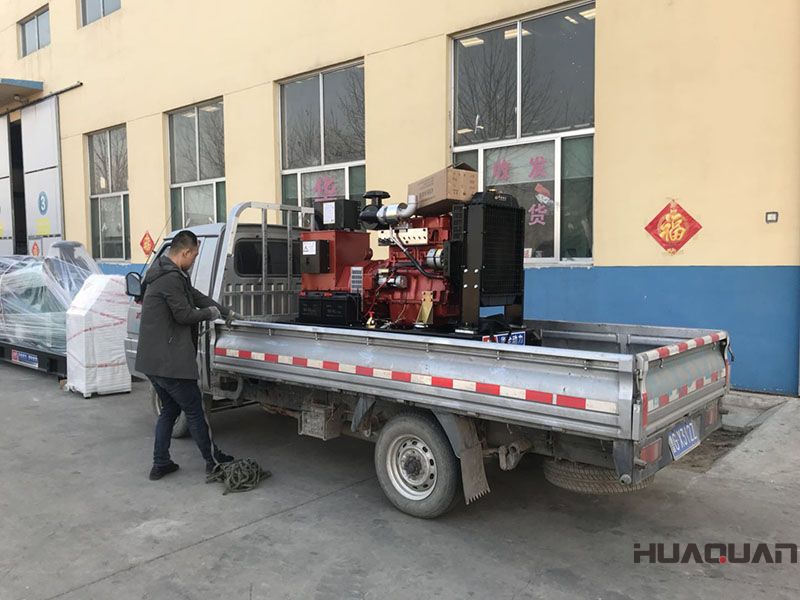 三月二十九號一臺HQ300GF標配行柴油發電機組發往山東青島