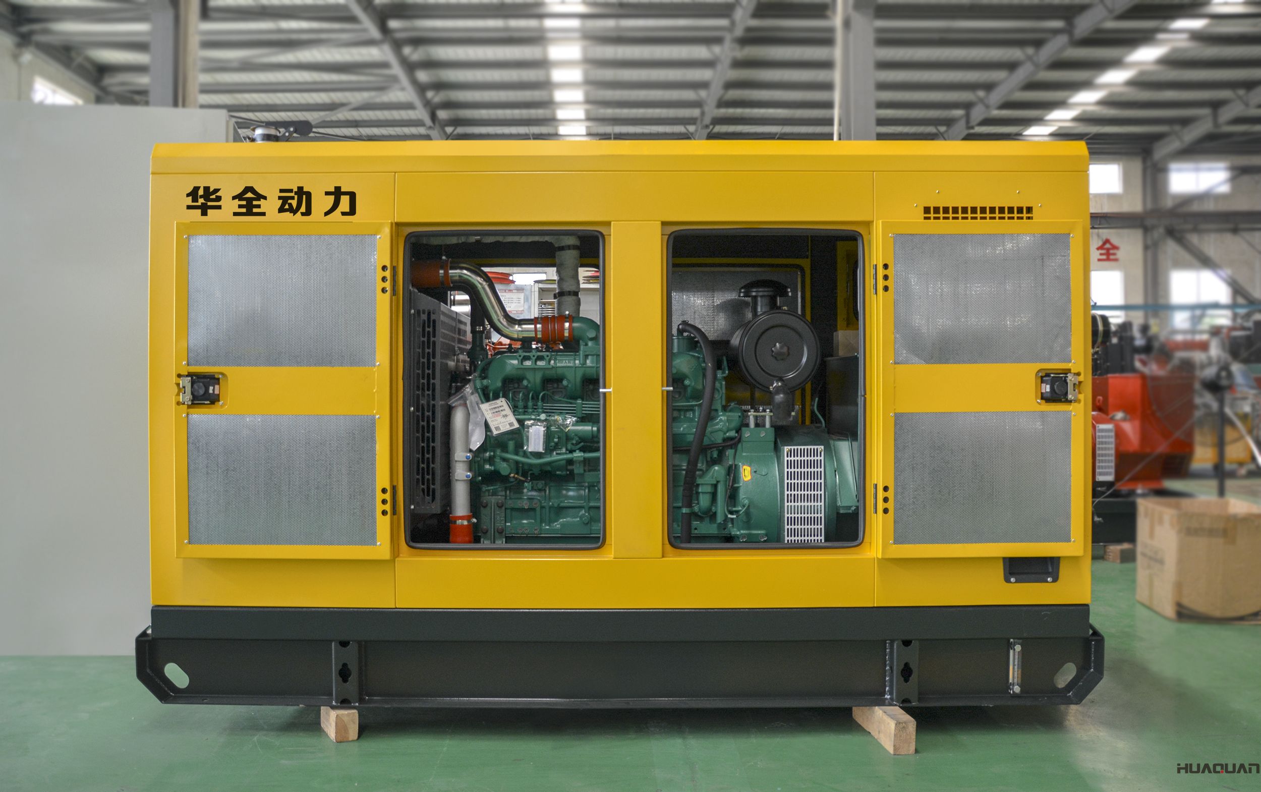 2018年4月25日華全動力100kw靜音箱發(fā)電機(jī)組發(fā)往山東青島