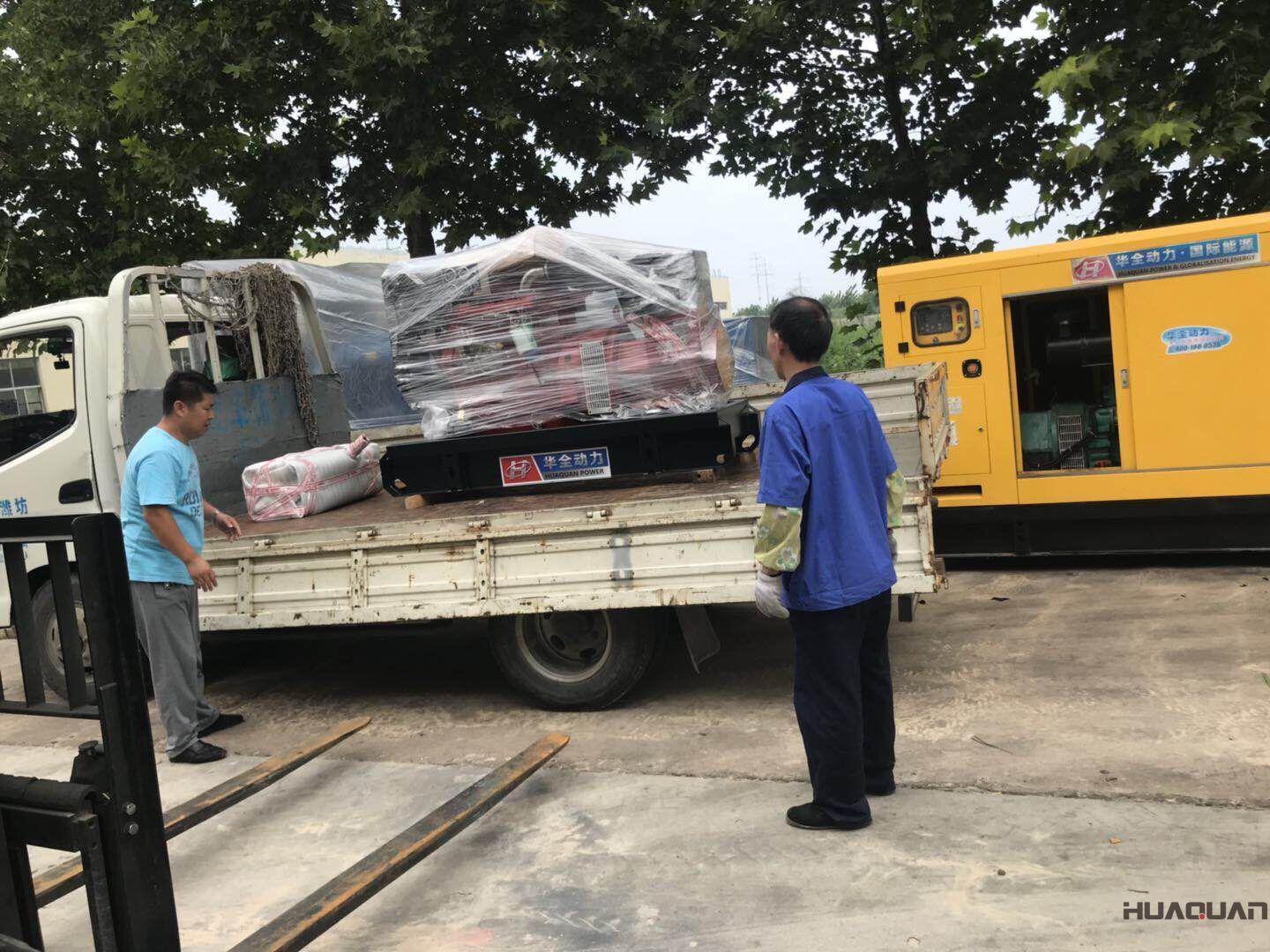 8月3日，一臺(tái)30kw標(biāo)配柴油發(fā)電機(jī)組從華全動(dòng)力順利發(fā)往山東省